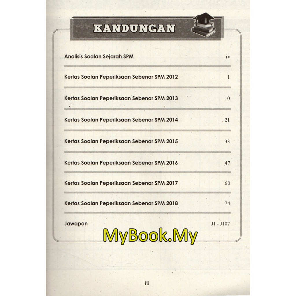 Buku Kertas Soalan Peperiksaan Sebenar Spm Sejarah Soalan Peperiksaan Yang Dikumpulkan Oleh Sistem Guru Online Sgo Terdiri Daripada Pelbagai Soalan Ujian Mac Pendidikan Islam Tahun 6