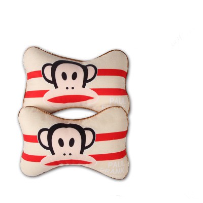 2pcs Cartoon Auto Car Headrest Neck Pillow Paul Frank Accessories