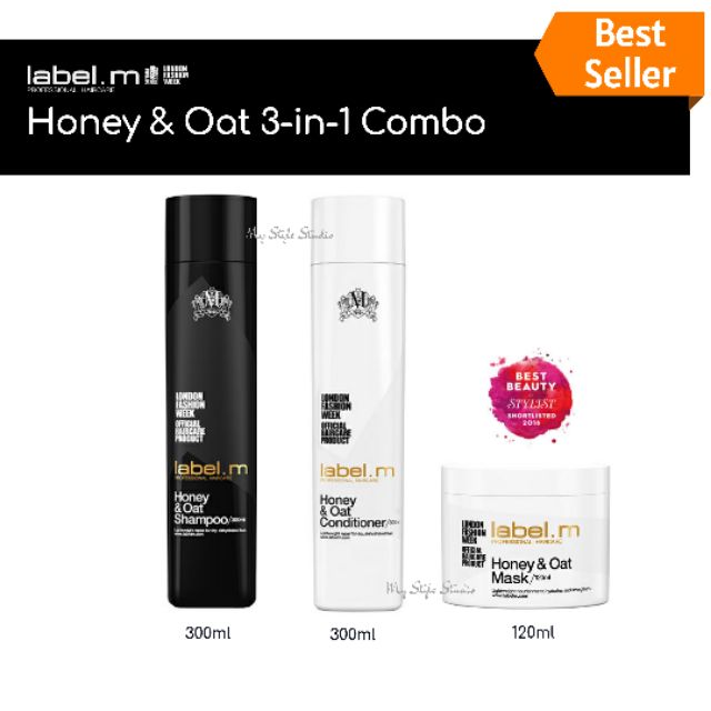 Label.M Honey & Oat 3in1 Combo (Shampoo, Conditioner and Mask