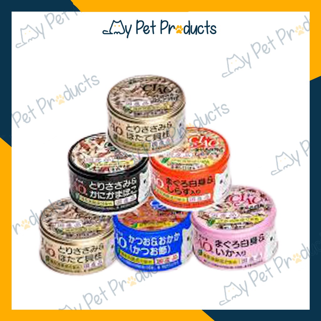 CIAO CANNED CAT FOOD / MAKANAN TIN KUCING [85G/5 FLAVOUR/BRAND OF JAPAN] LOCAL SELLER Shopee