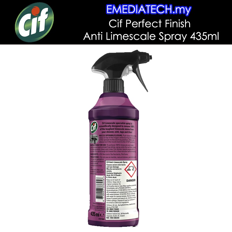 Cif Perfect Finish Anti Limescale Spray 435ml Shopee Malaysia