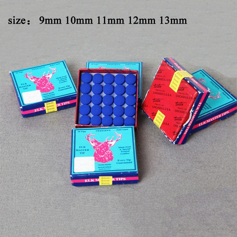 Durable Versatile 10pcs/50pcs Professional Snnoker Billiards 9mm 10mm 11mm 12mm 13mm M Class Pool Cue Tips High Quali...