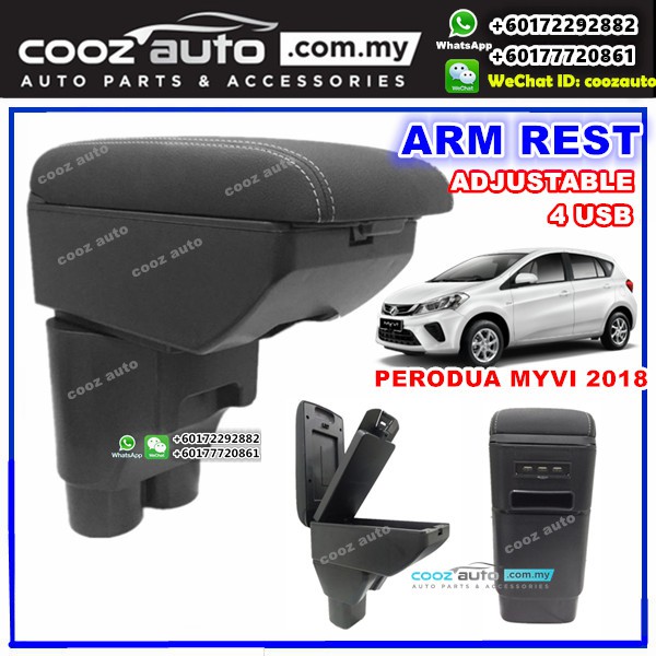 Perodua Myvi 2017 2018 PVC Adjustable Arm Rest Armrest 