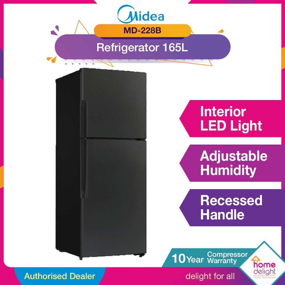 Midea Fridge 2 Door 165L 192L 222L [ MD228B MD-228B ]