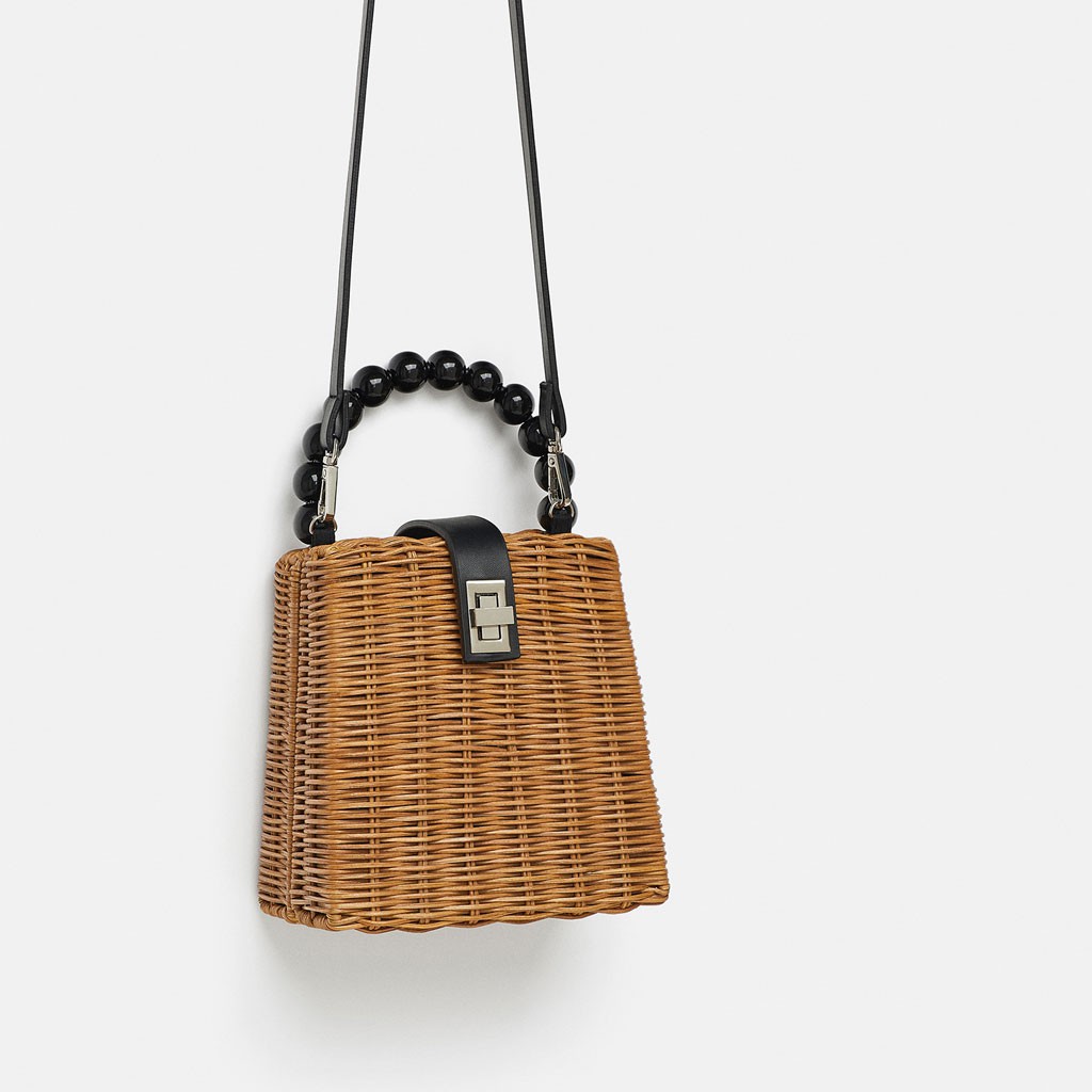 zara rattan bag