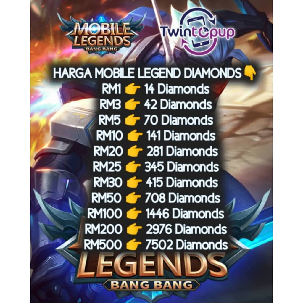Topup Mobile Legends Diamonds Murah Cepat Shopee Malaysia