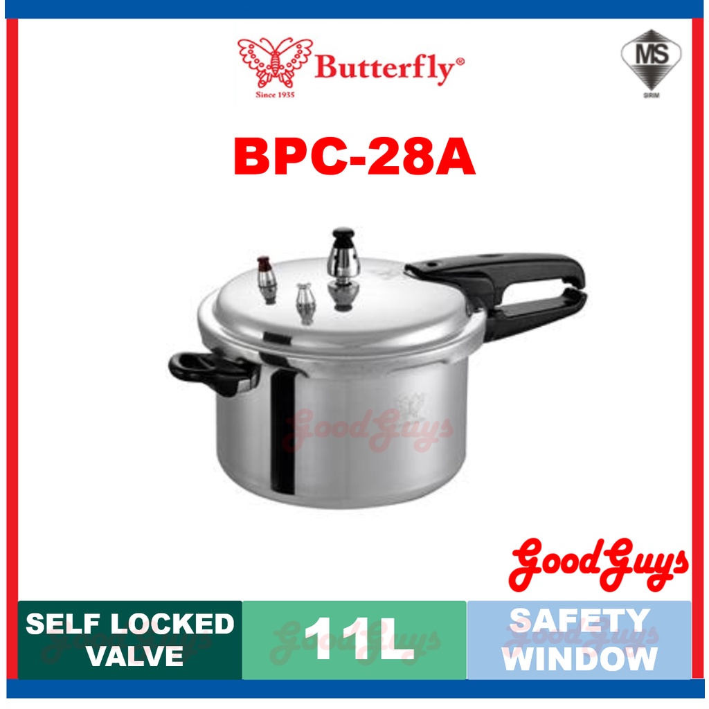 BUTTERFLY BPC-28A ALUMINIUM PRESSURE COOKER  11 LITRE (BPC28A)