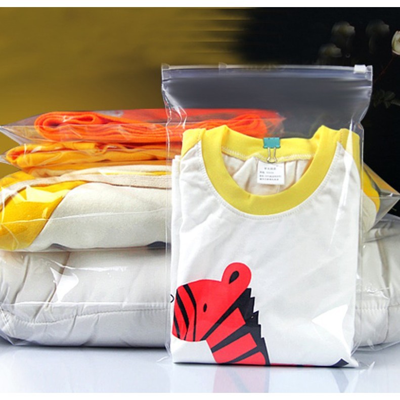 50pcs Ziplock Plastic Bag Clothes Packaging  Zipper Plastik 