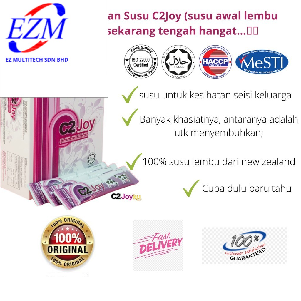 Ready Stock Local Seller Susu C2joy Susu Awal Lembu Untuk Kesihatan Beli 1 Kotak Layak Sebagai Dealer