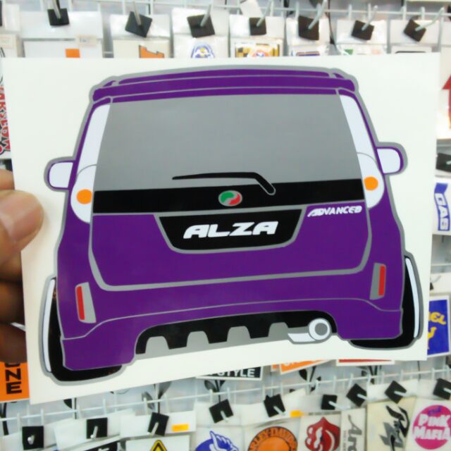 Stiker gambar kereta Perodua Alza sticker cutting PERODUA ALZA 