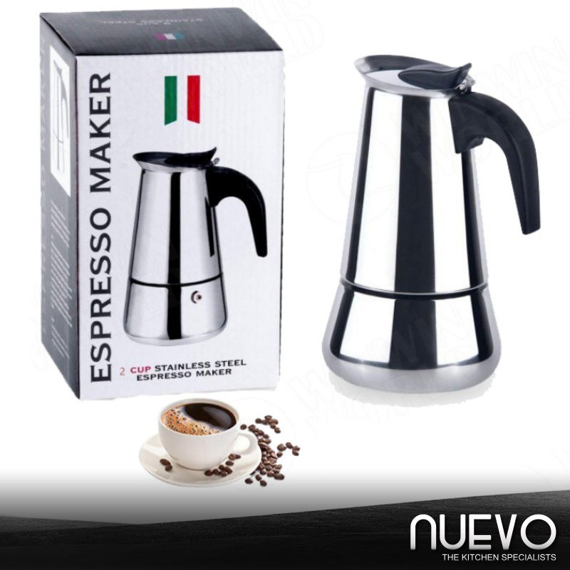 Stovetop Espresso Coffee Maker Machine, Stainless Steel Moka Pot, Percolator Italian Coffee Maker Suitable For Induction