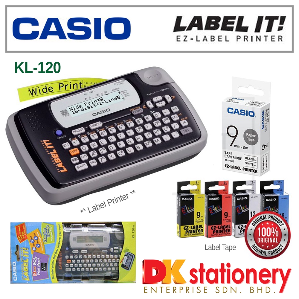 Casio KL130 / KL120 Label Printer Shopee Malaysia