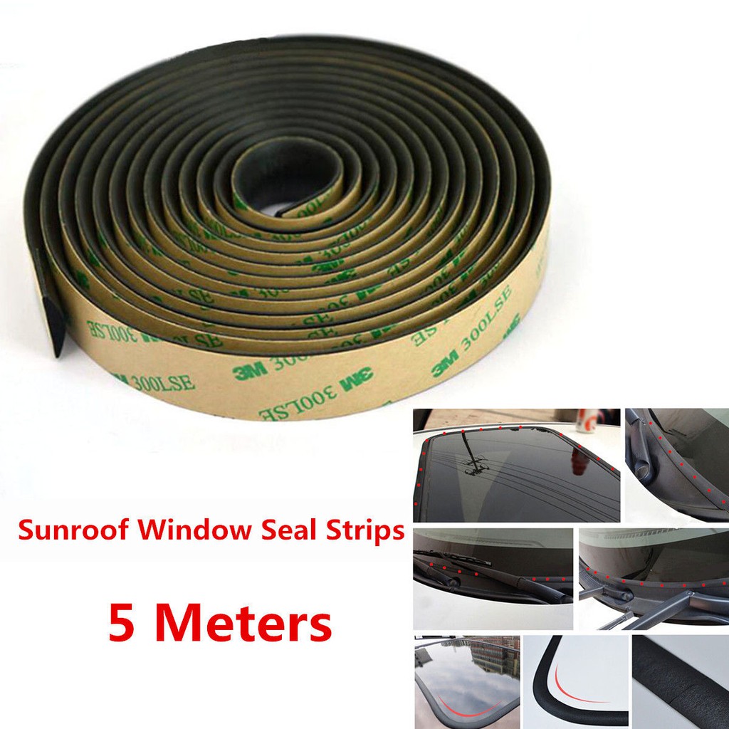 Universal 5M Rubber Sealed Strips For Car Windshield Sunroof Triangular Window