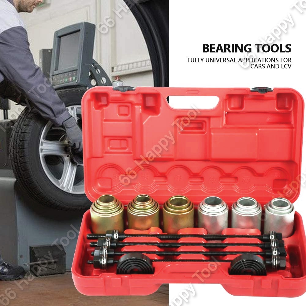 Universal Car Bearing Tools 36pcs Carbon Steel Car Bearing Removal Insertion Tools Press and Pull Sleeve Kit with Storage Box 