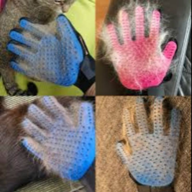 Sarung Tangan Buang Bulu Kucing Pet Fur Grooming Glove Shopee Malaysia