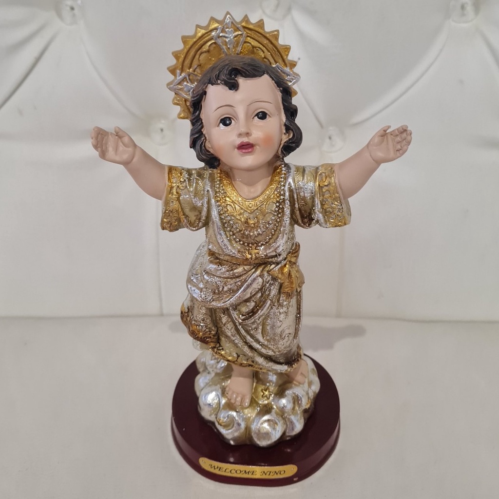 Religious Item Welcome Sto Nino Silver 23 cm (Baby Jesus) Imported