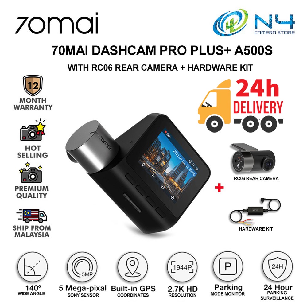 70mai A500S Pro Plus with Rear Cam 1944P Dashcam | Shopee Malaysia