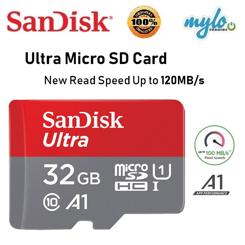 Sandisk Ultra Micro Sd 1mb S Class 10 No Adapter 32gb Shopee Malaysia