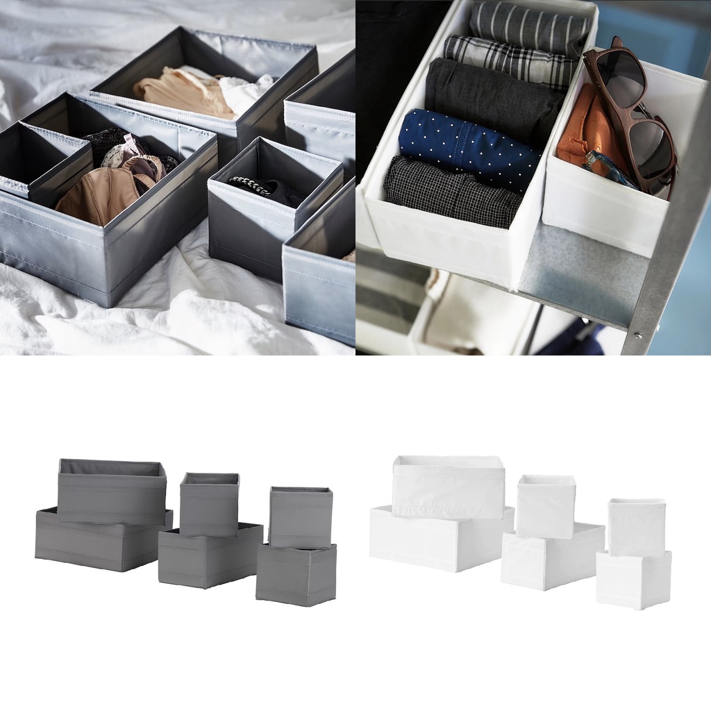 SKUBB Box With Compartments, Dark Grey, 44x34x11 Cm IKEA atelieryuwa