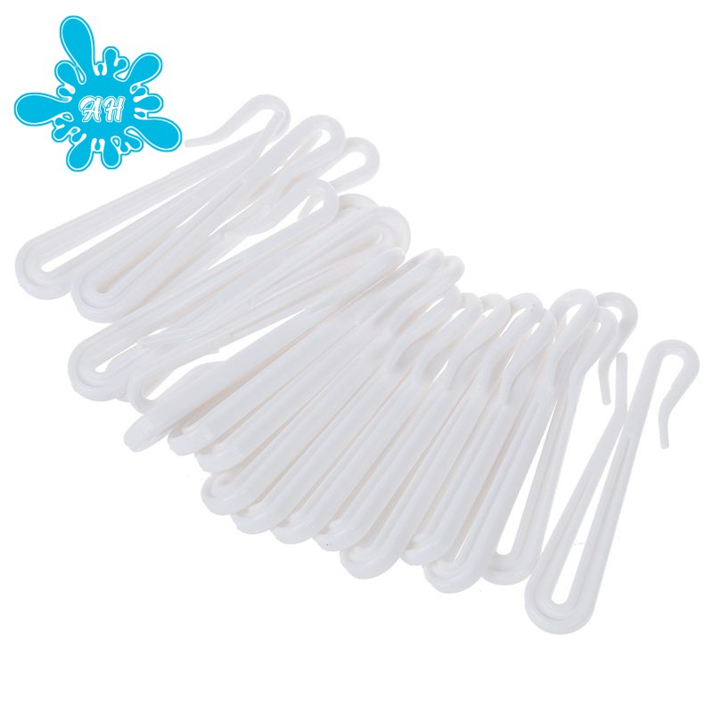Plastic Window Curtain Hooks 16 Pcs White Shopee Malaysia