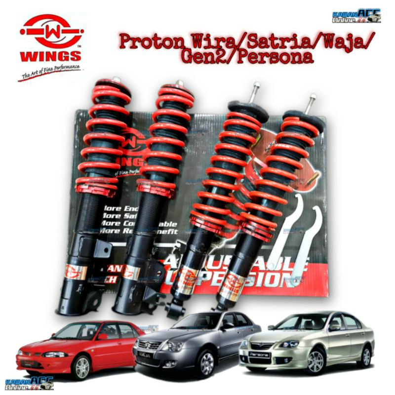 Proton Wira/Satria/Waja/Gen2/Persona/Putra/GTI Wings Adjustable High