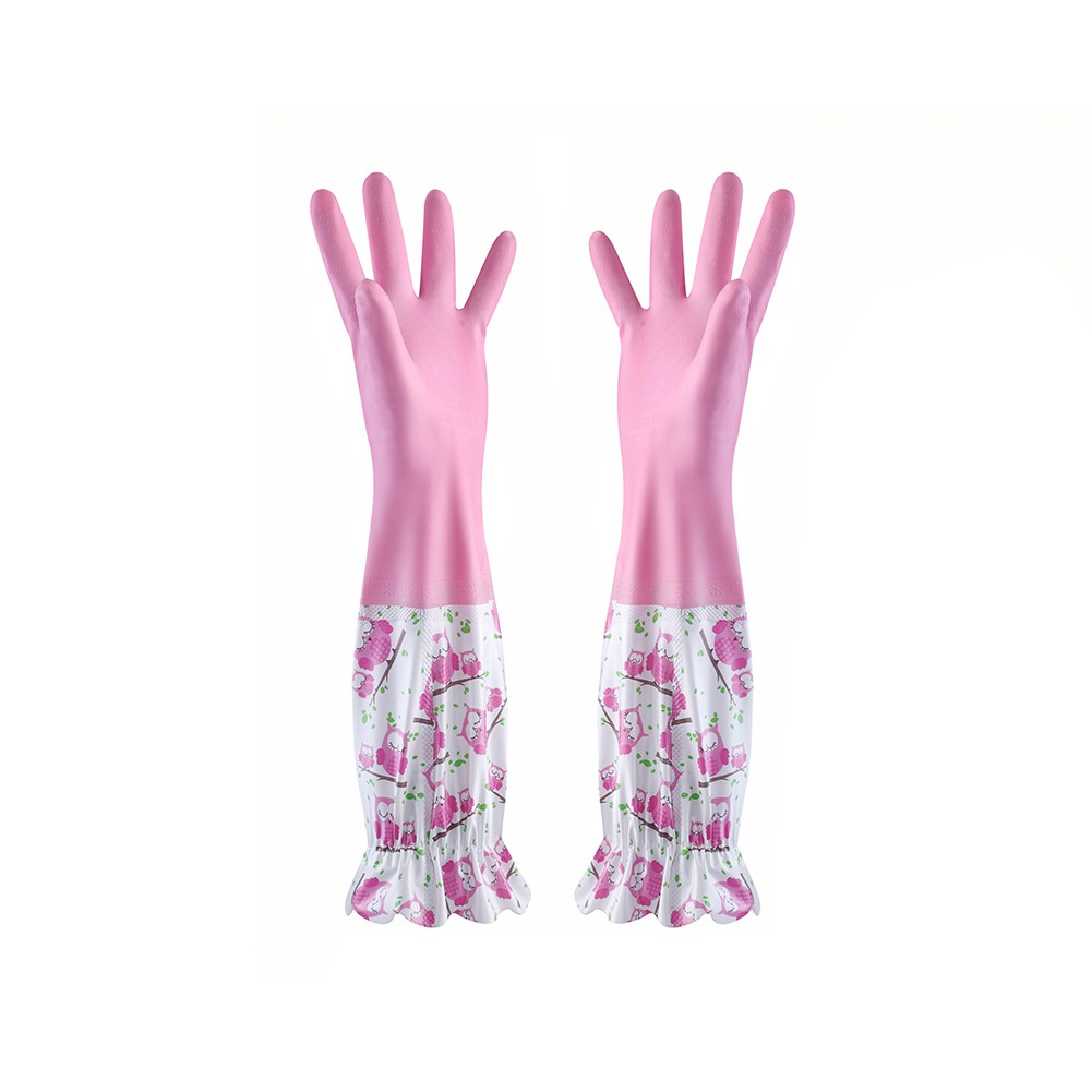 pink dishwashing gloves