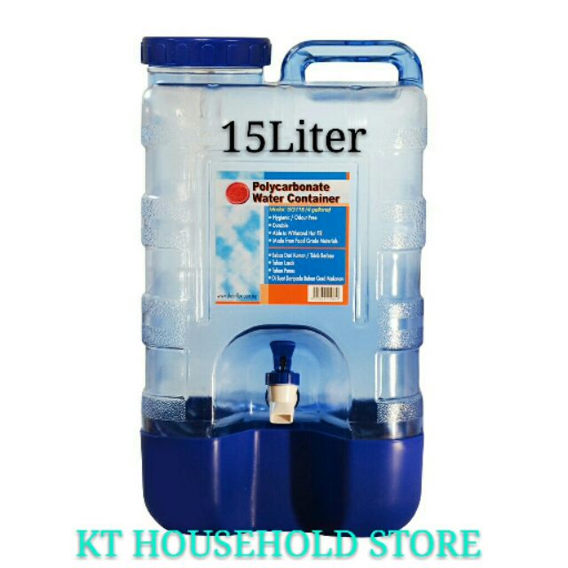 4 Gal Polycarbonate Water Dispenser Water Container Tong Air Polycarbonate Shopee Malaysia