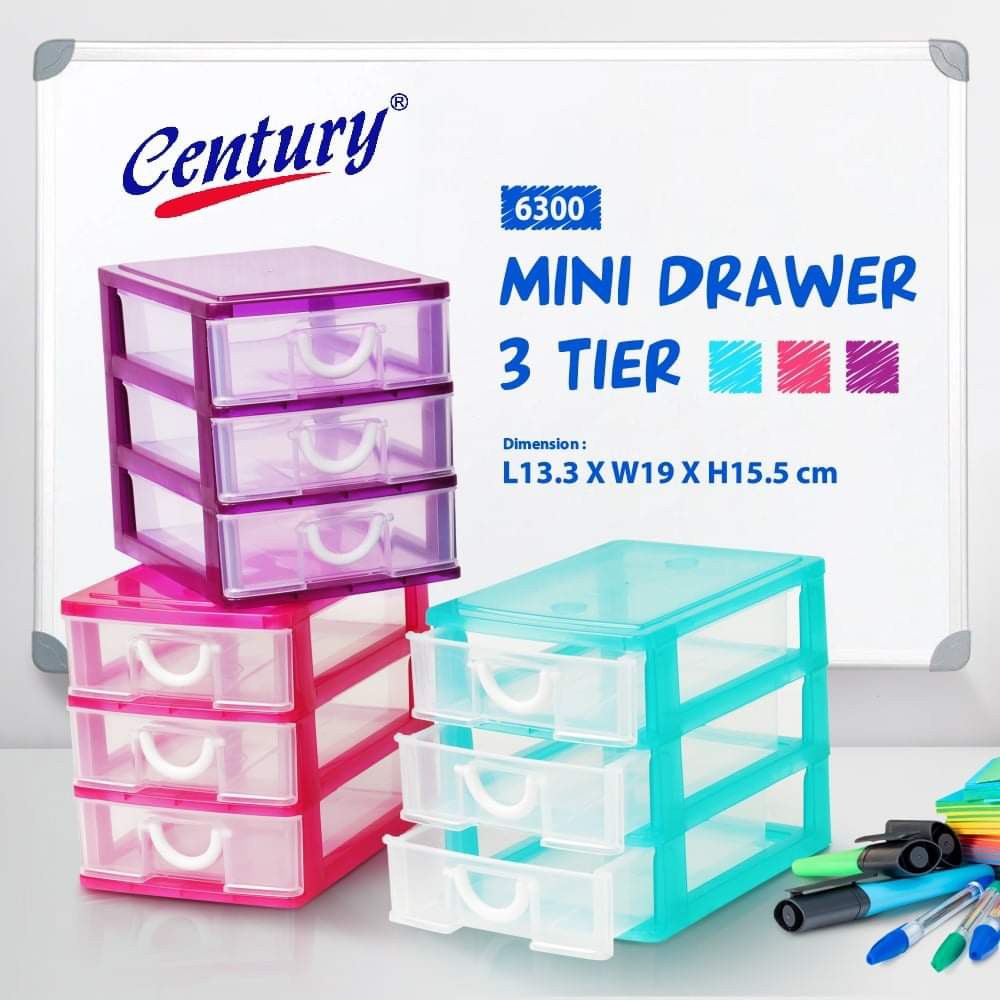 6300 Century Mini Drawer 3 Tier Shopee Malaysia