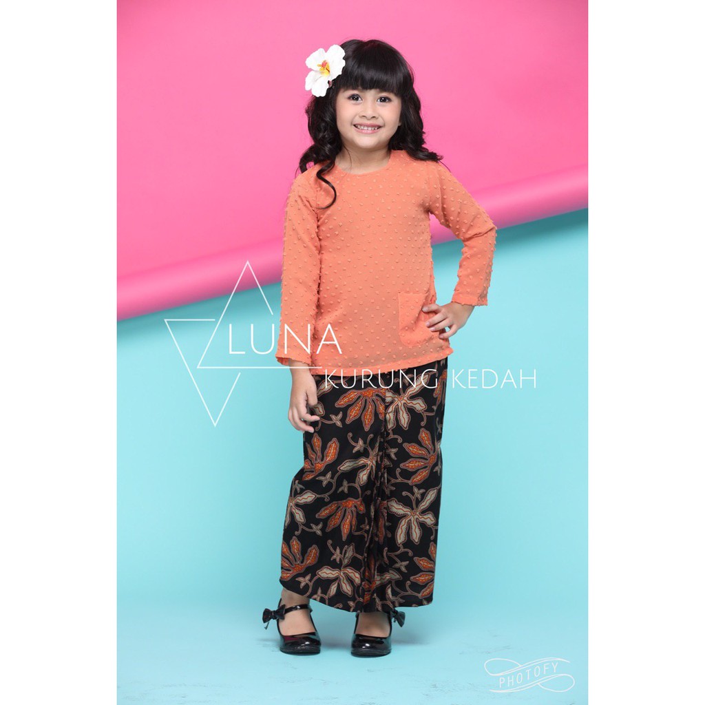  Baju  Kurung  Kedah  Batik Premium Cotton Budak Kanak kanak 