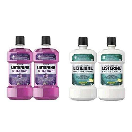Listerine Mouthwash Healthy White/Total Care (750ml or 750ml x 2