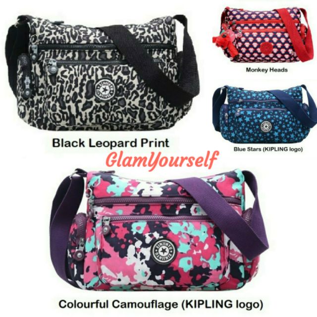kipling leopard print bag