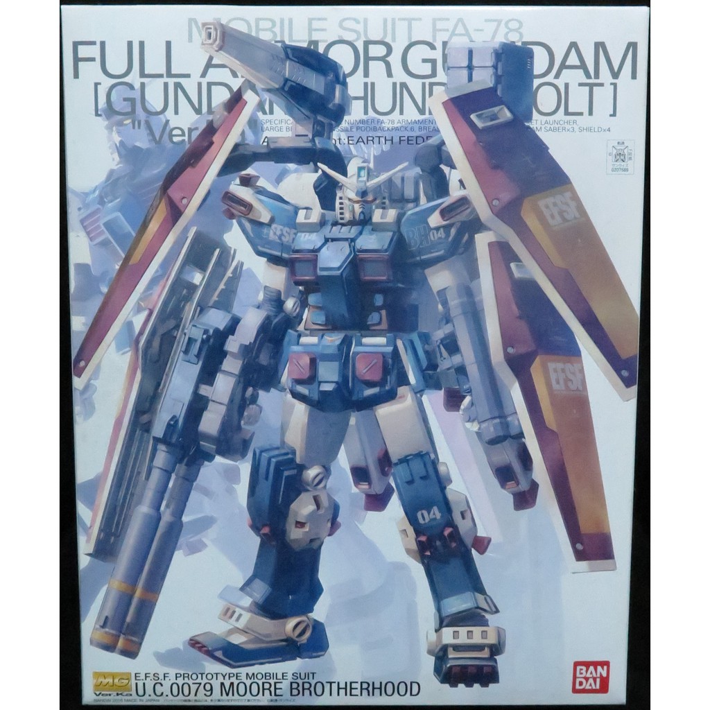 Bandai 1/100 MG FULL ARMOR GUNDAM VER.KA (GUNDAM THUNDERBOLT VER.) ( unassembled kit ) Shopee
