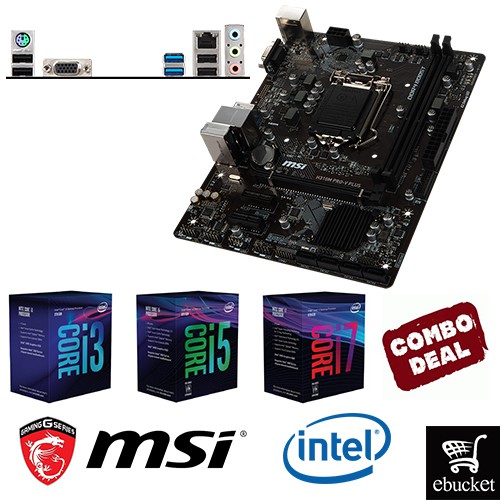 Msi H310m Pro V Plus Intel Socket Lga1151 Motherboard Intel Cpu Combo Promo Shopee Malaysia