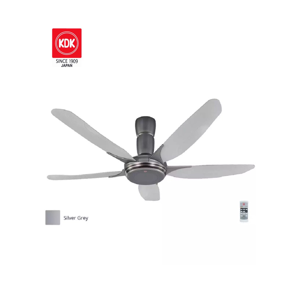 Kdk K15y2 Gs 60 5 Blade Remote Control Ceiling Fan Silver V Touch