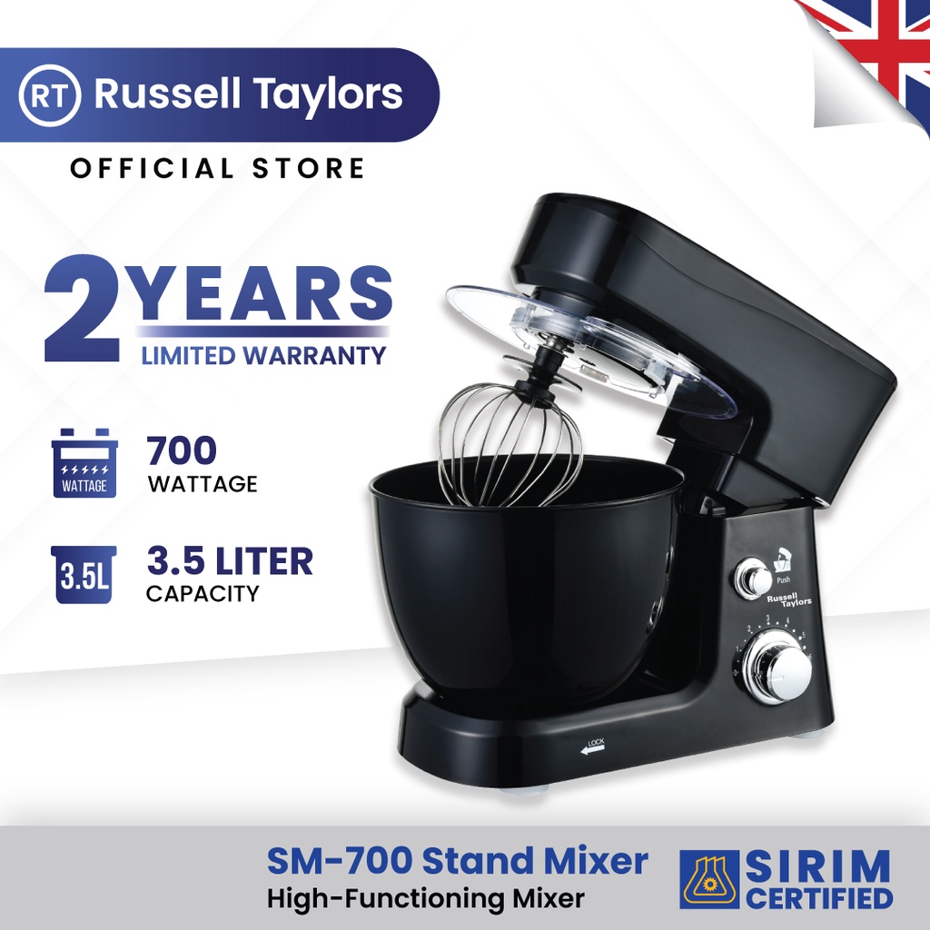 Russell Taylors Stand Mixer Cake Kitchen Blender (700W/3.5L) SM-700