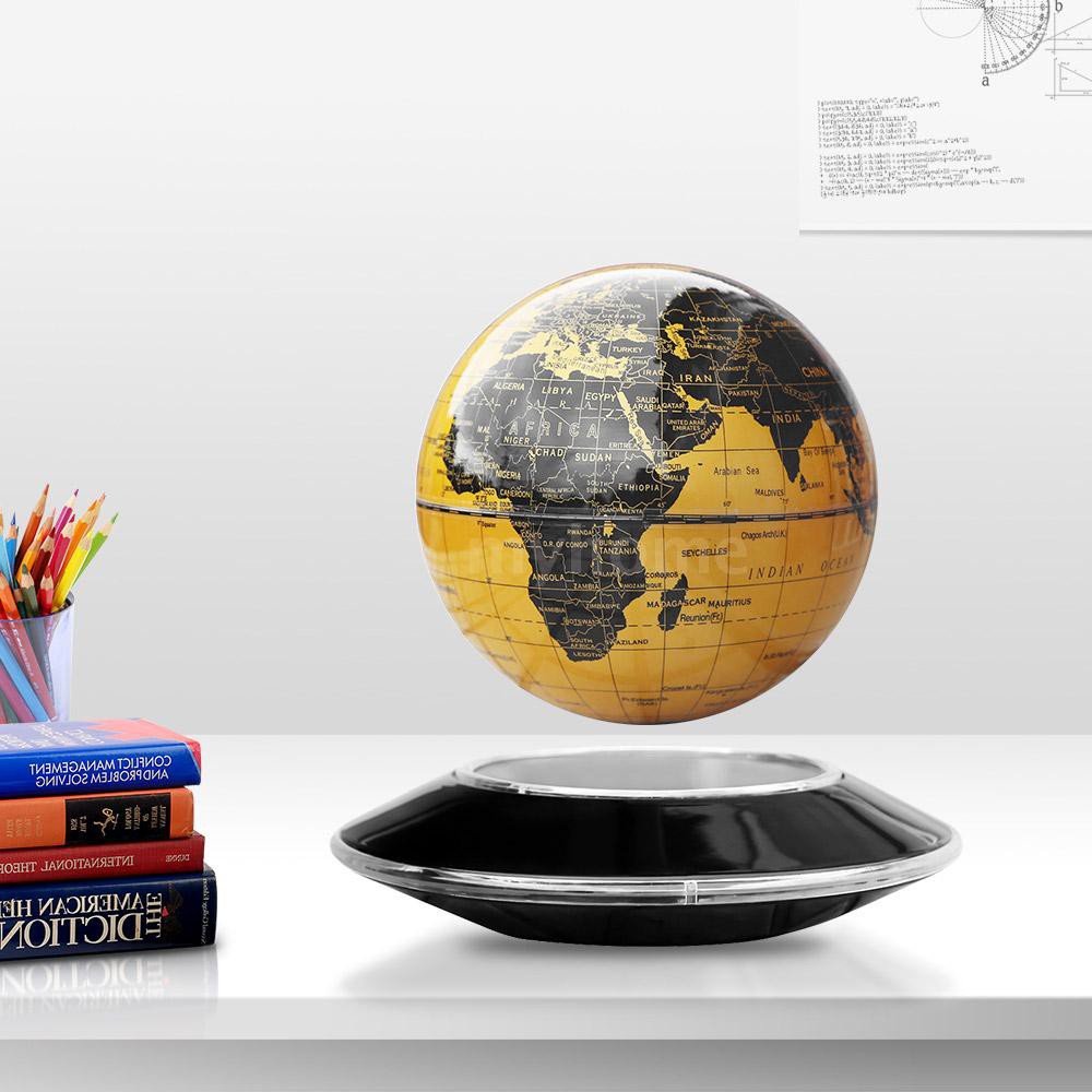 Floating Globe Creative Gift Decoration Floating World Map for Learning and Education 3D Rotation with Led Magnetic Levitation Globe Home Desk Decoration 