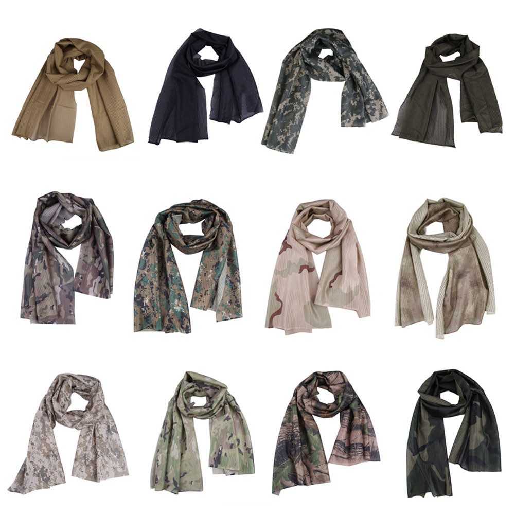 Versatile Premium Camo Mesh Scarf Outdoor Jungle Muffler Breathable Headband Tactical - Image 5