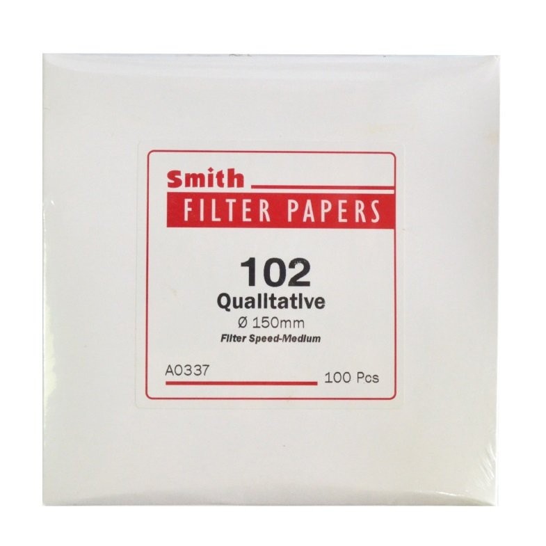 SMITH Filter Papers Qualitative Medium Speed 102, Diameter 9cm - 24cm ...