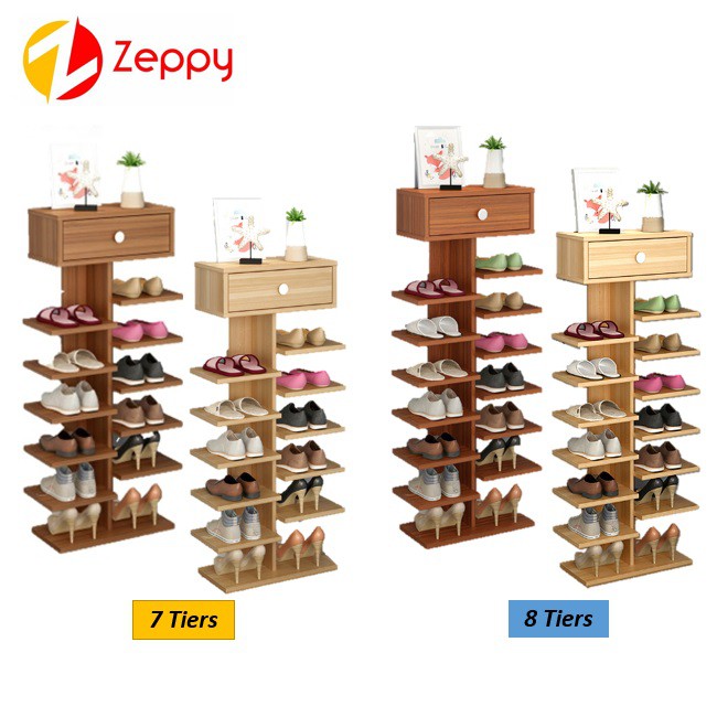 Modern Design 7 8 Tiers Wooden Shoe Cabinet Storage Rack