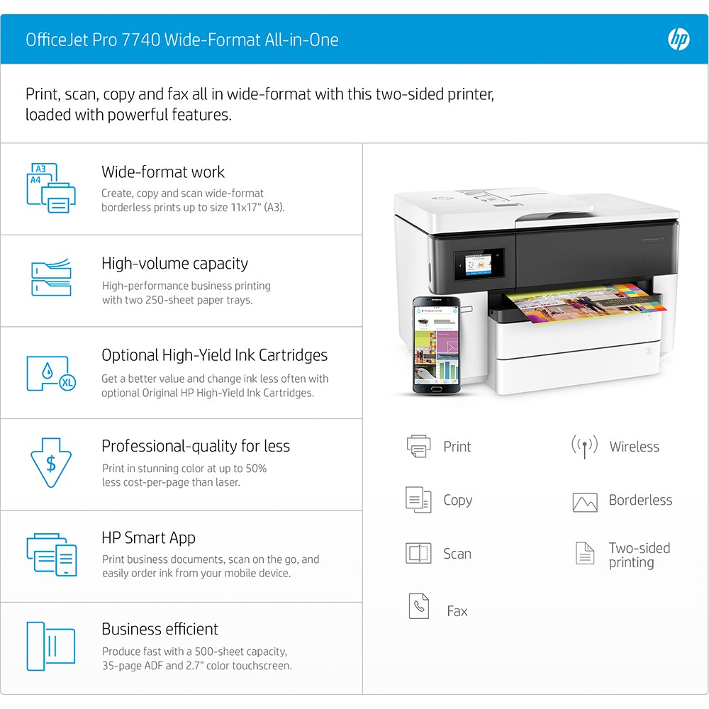 hp 7740 printer specification