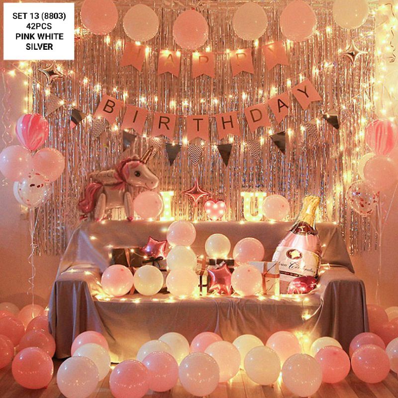 [CLEARANCE STOCK] Birthday Decoration Set Balloon Harijadi Free Pump ...