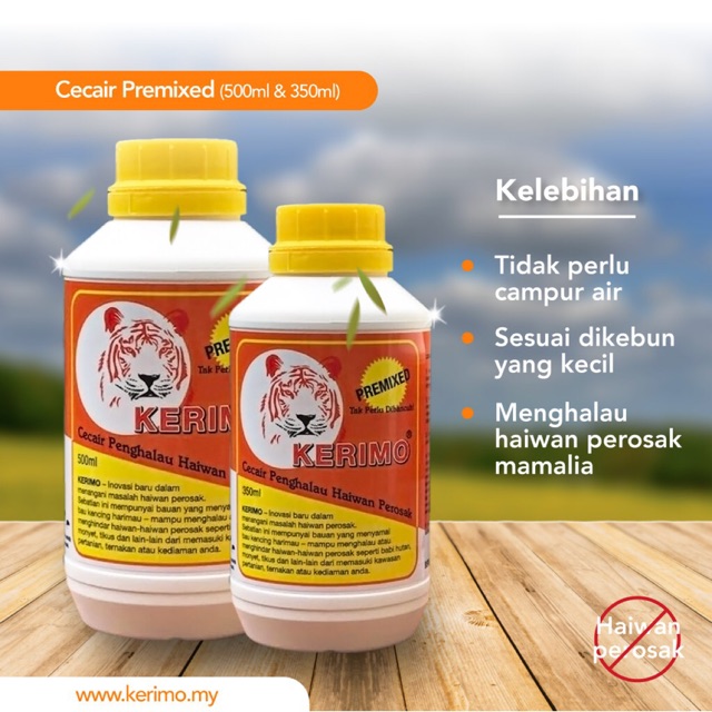 Cecair Kerimo Premixed Penghalau Monyet Babi Hutan Tupai Tikus Dan Lain Lain Haiwan Perosak Shopee Malaysia