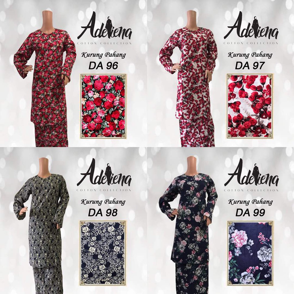  Baju  Kurung  Pahang English Cotton  Shopee Malaysia 