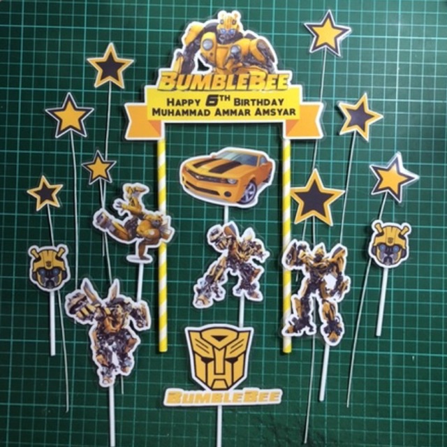 (customize) Bumblebee transformers cake topper | Shopee Malaysia