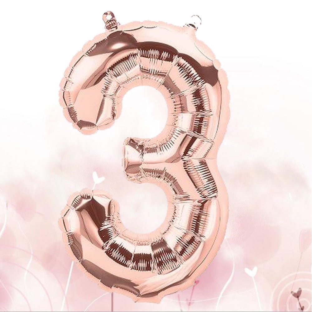 Rose Gold Helium 32/40"  Birthday Party Number Foil Balloons 0123456789 Decor 