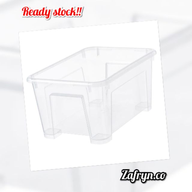 Ikea Samla Box Transparent Kotak Lutsinar Pelbagai Guna Kotak Dengan Lid Putih Shopee Malaysia