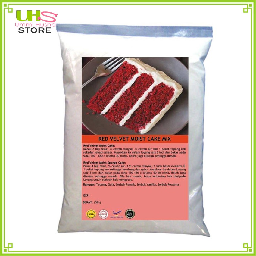 Tepung Kek Segera Red Velvet Moist Cake Mix / Kek Baldu Merah (Hanya