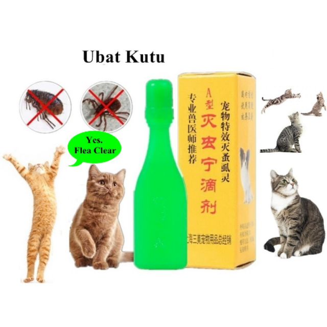 ( Ready Stock )😽 Ubat Kutu Kucing Kitten Cat Flea Pet Tick 