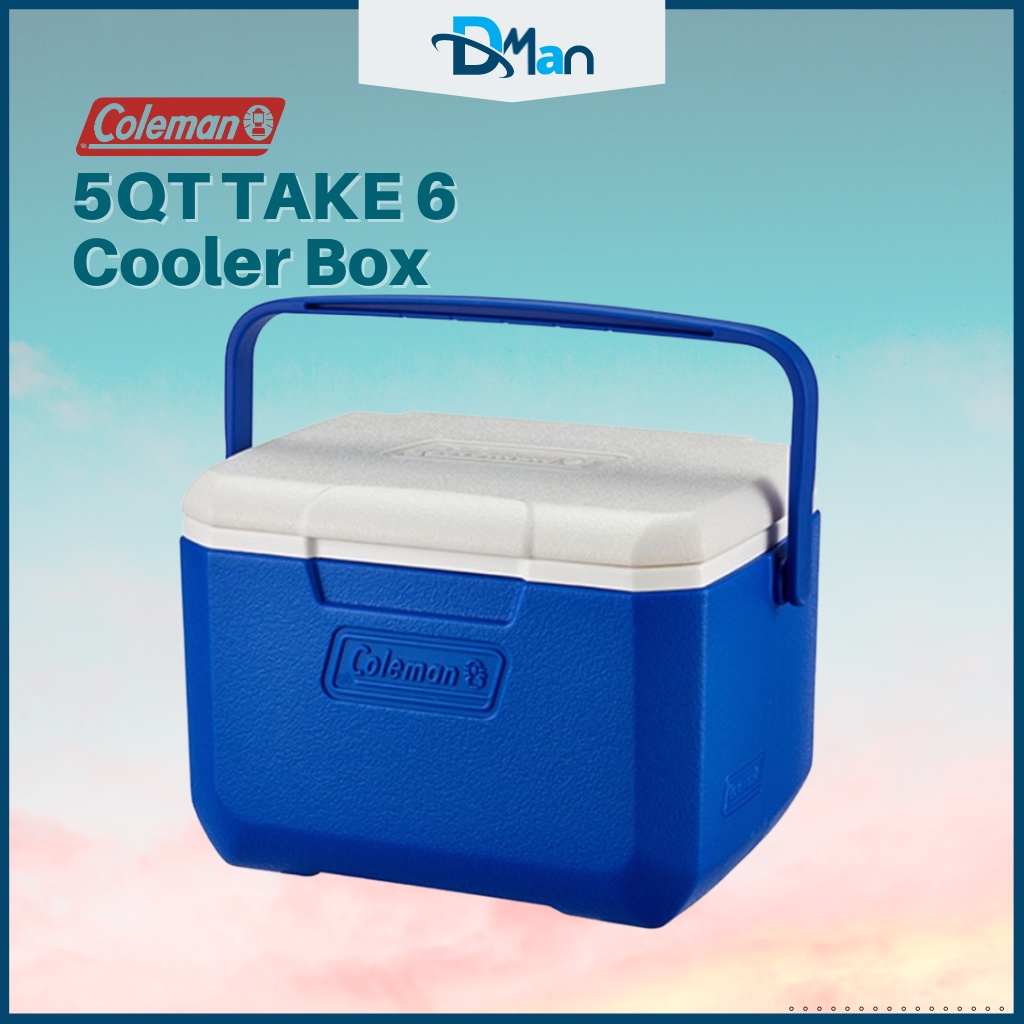 Coleman 5QT TAKE 6 Cooler Box Blue Shopee Malaysia