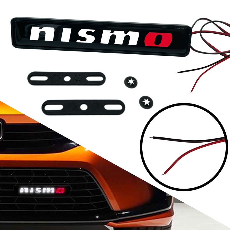 Car Decor Sticker Auto Front Hood Grille Emblem LED Light For Nissan